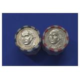 2- Rolls of "D" Washington Presidential Dollars