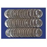 Roll of 1964-D Silver Washington Quarters .900