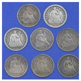 8- 1853-1857 Seated Liberty Half Dimes