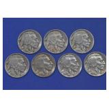 7- Mixed early Dates Buffalo Nickels