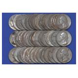 Roll of Washington Silver Quarters