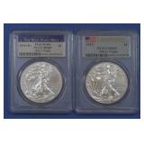 2018 and 2018-W ASE Silver Eagles PCGS MS 69