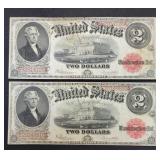 2- 1917 $2 Legal Tender Notes FR-60