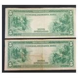 2- 1914 $5 Federal Reserve Notes FR-855