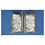 (2 ozt TW) 2- Germania Mint .999 Silver Bars 1