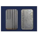 (2 ozt TW) 2- Mixed .999 Silver Bars 1 ozt