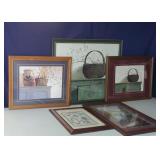 Lot Framed Country Themed Pictures