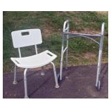 Handicap Shower Chair & Walker w/ Wheels