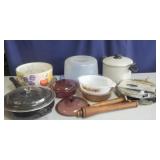 Lot Misc. Kitchenware bowls pan