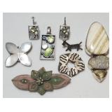 Mixed Lot Fashion Jewelry, inc. sterling pins