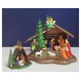 Vintage Shiny Brite Hard Plastic Nativity, etc.