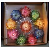 Vintage Pom Pom Lighted Tree Topper