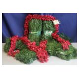 Lot Pine Garland & Poinsettia Ropes