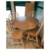 WOODEN ROUND DINING TABLE 41 1/2", 4 ARCH BACK