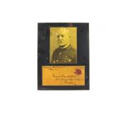 LAMINATED PHOTOGRAPH OF GENERAL TASKER H BLISS