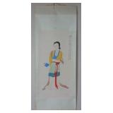 Chinese Watercolor Scroll