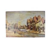 FRED BLENKIN, HIGH STREET, PINNER, OIL ON BOARD