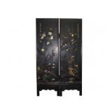 Chinese Soapstone-inlaid Lacquer Room Dividers