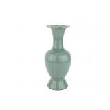 CHINESE LONG QUAN CELADON FLORAL EDGING VASE