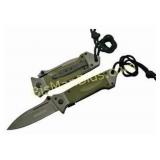 5" GREEN DROP POINT TASK FORCE LINER LOCK