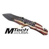 MC MTECH 3.75" DROP POINT FOLDER W/CUTTER US FLAG