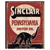 Sinclair Motor Oil Tin Sign - 12.5in x 16in