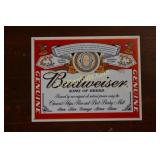 Budweiser 12.5in x 16in Tin Sign