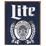 Lite 12.5in x 16in Tin Sign