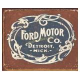 Ford Motor Co. 12.5in x 16in Tin Sign