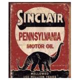 Sinclair Motor Oil Tin Sign - 12.5in x 16in