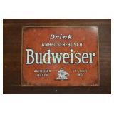 Budweiser 12.5in x 16in Tin Sign