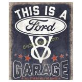 Ford V8 12.5in x 16in Tin Sign