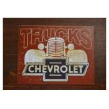 Chevrolet Trucks 12.5in x 16in Tin Sign