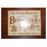 Budweiser 12.5in x 16in Tin Sign