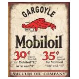 Mobiloil 12.5in x 16in Tin Sign