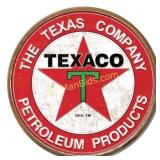 Texaco Round - 11.75ï¿½ Tin Sign