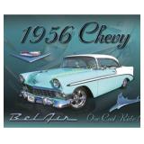 1956 Chevy 12.5in x 16in Tin Sign