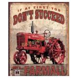 Farmall 12.5in x 16in Tin Sign