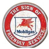 Mobil - Friendly Service **FULLY EMBOSSED STEEL**