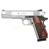 SW 1911 E-SERIES 45ACP 5" SS WOOD GRIPS 8RD