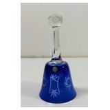 Vintage Crystal Cobalt Blue Bell Made in Poland