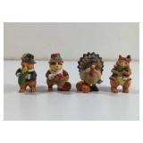 Fall Racoon, Squirrel ,Turkey and Bear ceramic