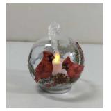 Luxury Lite Ganz Glass Carnials Lighted Ornament