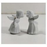 Vintage Giftco Porcelain Kissing Angels Figurines