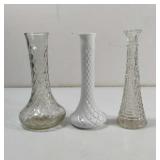 Vintage Hoosier Glass and Milk Glass Vases