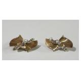 Vintage Coro Rhinestone Bow earrings