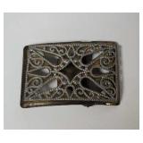 Vintage Silver tone over brass buckle