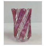 Vintage Cranberry Flash Swirl UV 365 NM Glass