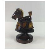 1995 Heisey Imperial Brown Glass Plug Horse