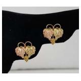 14k gold filled grape leaf earrings